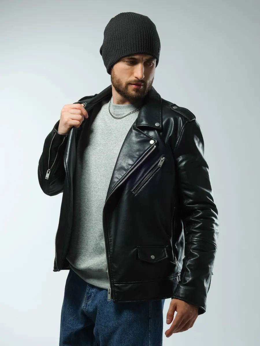 Шапка осенняя бини вязаная