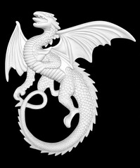 Силиконовый молд Дракон мини