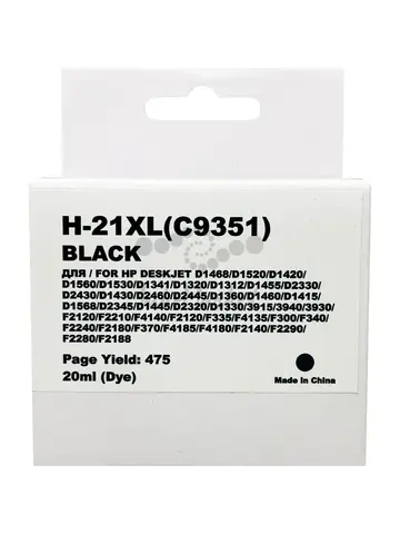 Картридж MyInk 21XL C9351CE для HP DJ 3920/3940 (R) Black Т/У