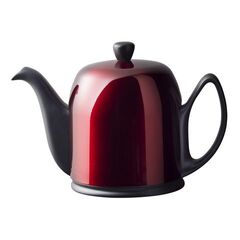 Чайник заварочный на 6 чашек 0.9л Guy Degrenne Salam Mat Black с красной крышкой