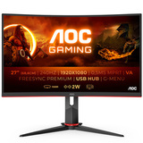 Монитор 27" AOC C27G2ZU Black - Red, изогнутый черный/красный