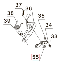 Запчасть №55 для PAG-PC84. Ось взводителя