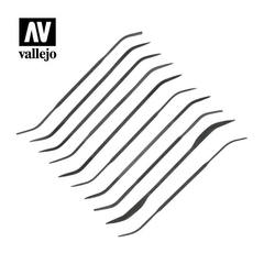 VALLEJO TOOLS: CURVED RIFFLER FILE SET (10)