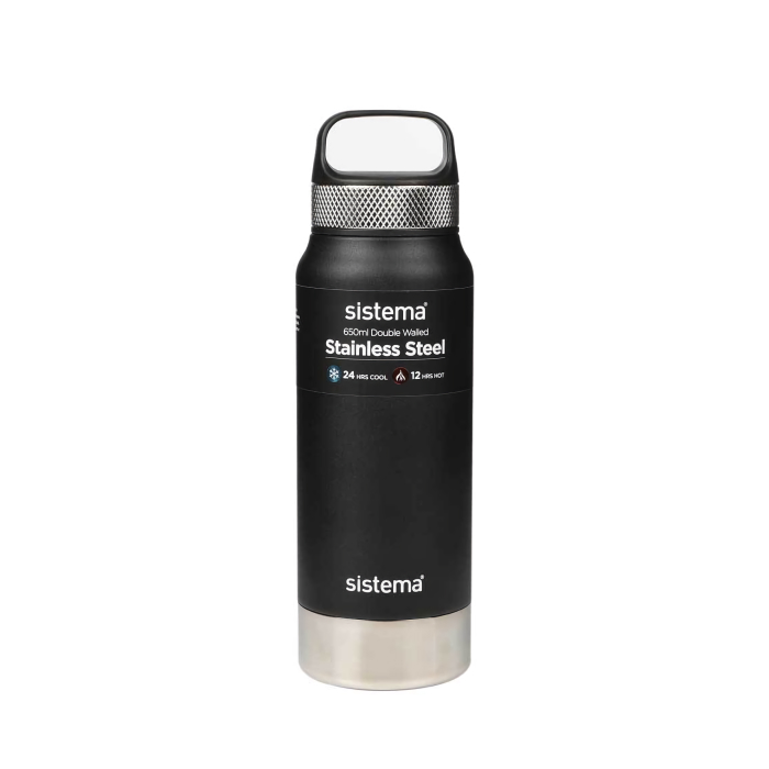 Термобутылка Sistema "Hydrate" 650 мл, цвет Черный
