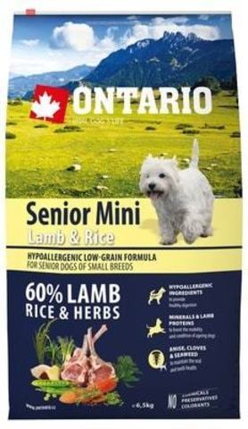 Купить корм Ontario Senior Mini Lamb & Rice