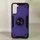 Противоударный чехол Strong Armour Case с кольцом для Samsung Galaxy S21 Plus (Фиолетовый)