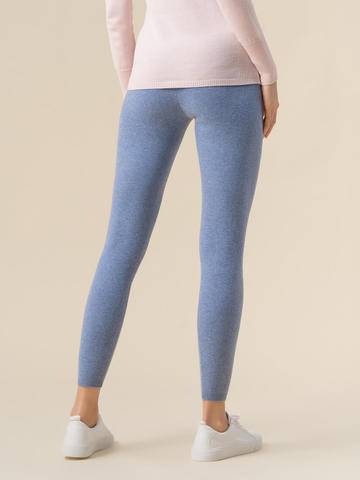 Женские брюки голубого цвета из 100% кашемира - фото 3