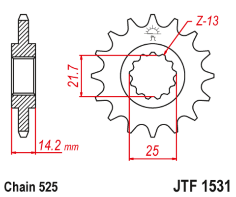 Звезда ведущая JTF1531-15