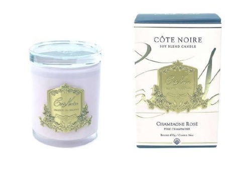 Свеча 450г Cote Noire Champagne Rose в розовом стаканчике