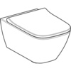 Geberit 500.683.00.2 500.683.00.2 Smyle Square Комплект подвесного унитаза вертикальный смыв,  Rimfree, с сиденьем для унитаза, крышка ,Функция плавного опускания, Белый