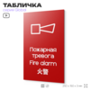 Табличка Телефон для использования при пожаре, на дверь и стену, информационная и мультиязычная (русский, английский, китайский), серия GLOBAL, 25х15 см, Айдентика Технолоджи