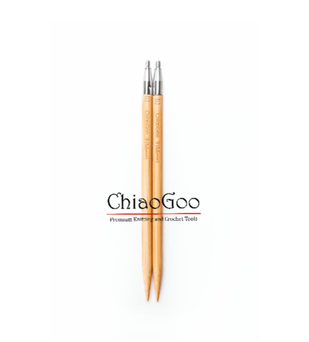 Спицы ChiaoGoo съемные бамбуковые  13 см 6 мм
