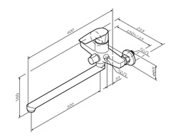 Смеситель для ванны и душа AM.PM Gem - F90A90000