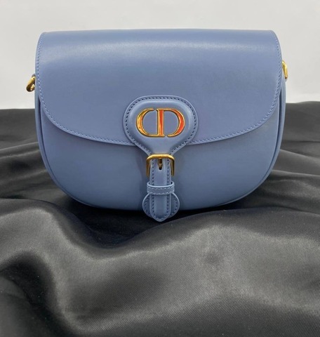Сумка Dior Bobby, модель среднего формата синий