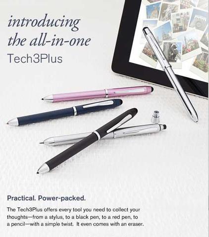 Ручка многофункциональная Cross Tech3 Plus, Black (AT0090-7)