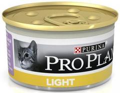 Pro Plan Light консервы для взрослых кошек с избыточным весом, паштет с индейкой, 85 г