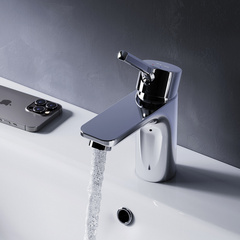 Cмеситель для умывальника излив 100 мм, хром, AM.PM X-Joy S - F85B02100