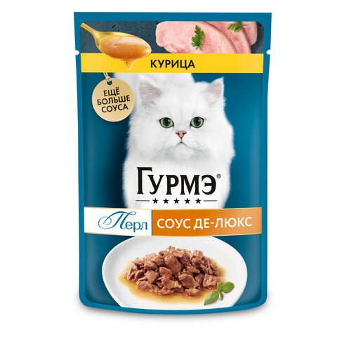 Gourmet Перл консервы для взрослых кошек курица соус 75 г