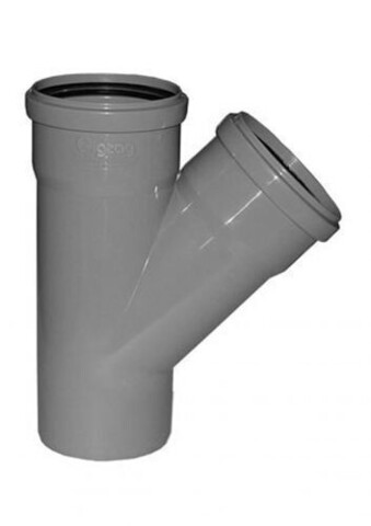 Sinikon Standart тройник 110x110 мм 45° серый для внутренней канализации (508025.R)