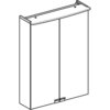 Зеркальный шкаф Geberit Option Basic с подсветкой, две двери: B=50см, H=67.5см, T=14см, Тип штекера=CEE 7/16, белый / лакированный матовый, с зеркальным покрытием внутри и снаружи