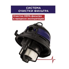 Пылесос строительный ПУЛЬСАР ПС 500 (1400 Вт, 50л, HEPA-фильтр, розетка до 2000 Вт, шланг 3м, 11,1кг) 791-448