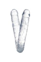 Прозрачный двухсторонний фаллоимитатор Double Dildo - 40 см. - 