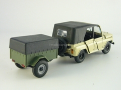 UAZ-469 beige with trailer khaki 1:43 Agat Mossar Tantal