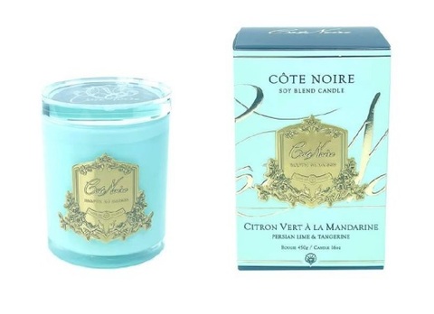 Свеча 450г Cote Noire Citron Vert в бирюзовом стаканчике