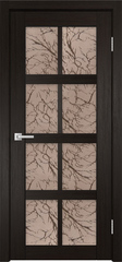 Межкомнатная дверь К-8 / Цвет тон Венге / Остекление "Гранит бронза" / Двери Верда