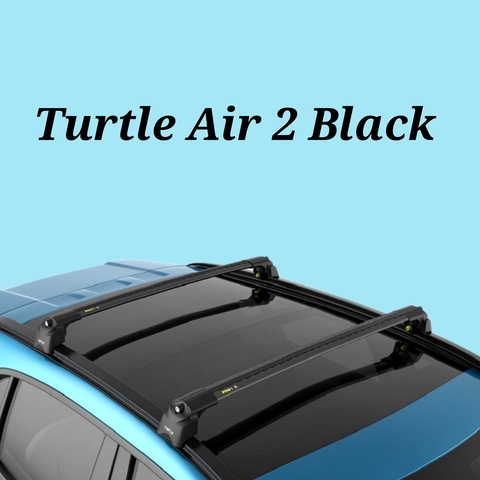 Багажник Turtle Air 2 Black 106 см на низкие рейлинги чёрный цвет .