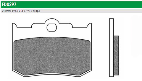FD0297SH Тормозные колодки дисковые мото ROAD HD SINTER (FDB2040)  NEWFREN
