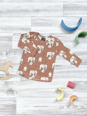 Футболка с длинным рукавом Mjölk Слоники оригами