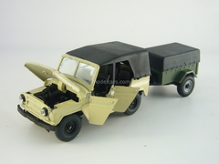 UAZ-469 beige with trailer khaki 1:43 Agat Mossar Tantal