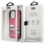 Кожаный чехол Karl Lagerfeld SKC PU Leather для iPhone 13 (Розовый)