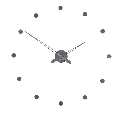 Часы Nomon Rodon T, Graphite (основа - латунь с графитовой отделкой/стрелки - сталь с графитовой отделкой). D=70см