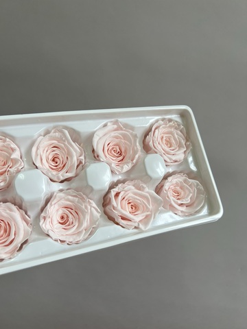 Роза классическая светло-розовая d=4-5 см (упак 8 шт)