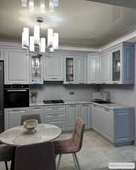 Кухня в современном стиле. мдф с фрезеровкой