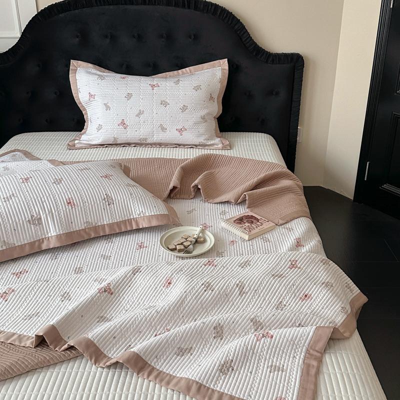 Покрывало детское 175х210 Тенсель с наволочкой Мишки бежевый