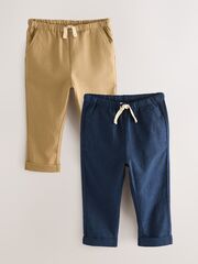 Брюки для мальчика Next AB8-362, 2 шт., Синий, Песочный