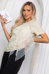 Блуза праздничная трикотажная Риана (бежевое золото) Б14619-5М LT Collection