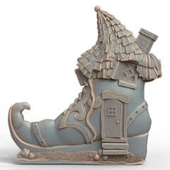 Силиконовый молд № 417 Домик башмак 2 D ( серия домики для гномов и фей)