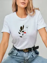 Футболка больших размеров с принтом лицо