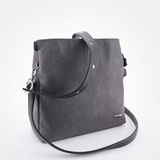 Сумка Саломея 1134 македония серый + черный