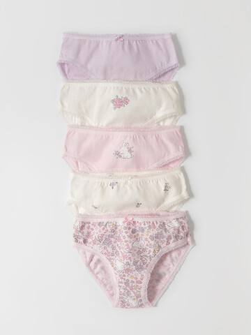 набор трусы/ уп  для девочки  МП 1931-5уп/св.розовый,слоновая кость,сиреневый