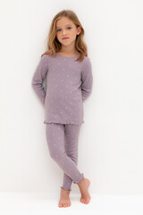 пижама  для девочки  К 1618/морской туман,мини сердечки