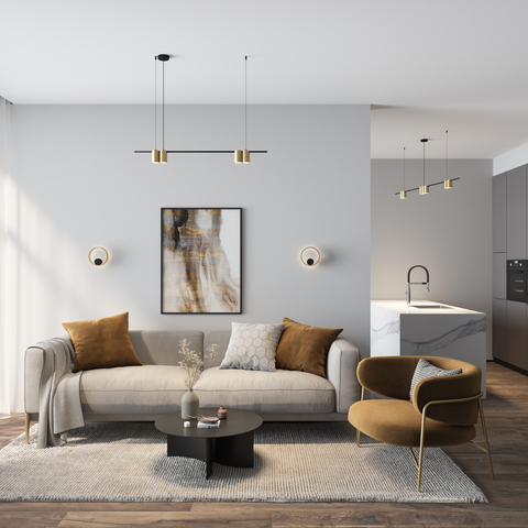 Настенный светодиодный светильник Denkirs Orbit DK5060-BK+SG