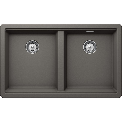 Schock Greenwich 80-2 Cristadur (подстольный монтаж) серебристый камень