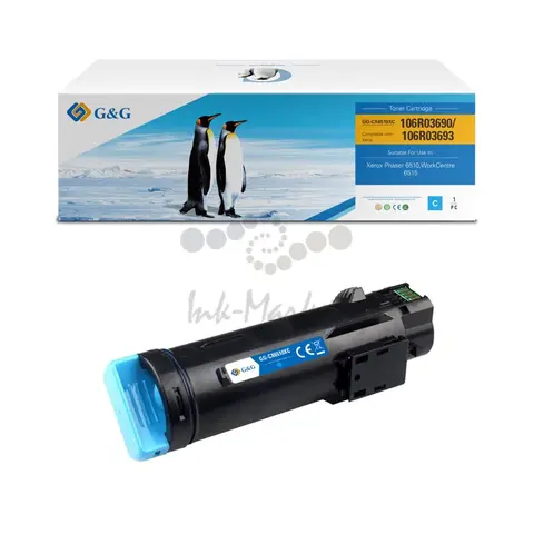 Тонер картридж G&G для Xerox Phaser 6510 WC 6515 (4,3K стр.), cyan