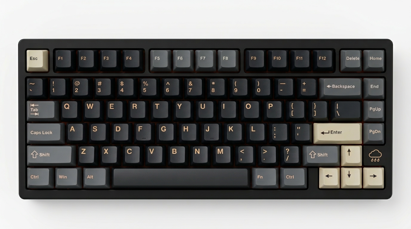 【新品】 WOBKEY Rainy75 Proモデル ミッドナイトブラック WOBKEY Rainy 75 Pro Anodized Black купить с доставкой | Geekboards