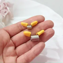 Пружина-стоппер с 30 мм (Bead Stopper), цвет жёлтый, 2 штуки, И052